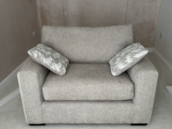 Furniture Village Harper Snuggler Chair In Leo Wicker - Delivered October 2024