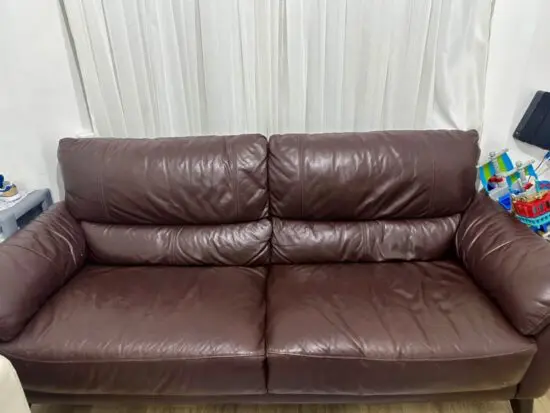 Genuine leather 3 seater sofa
