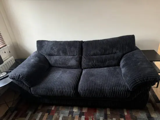 DFS Black 'Zana' 2-Seater Large Sofa Bed