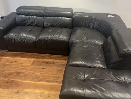 DFS Chocolate Brown Corner Sofa
