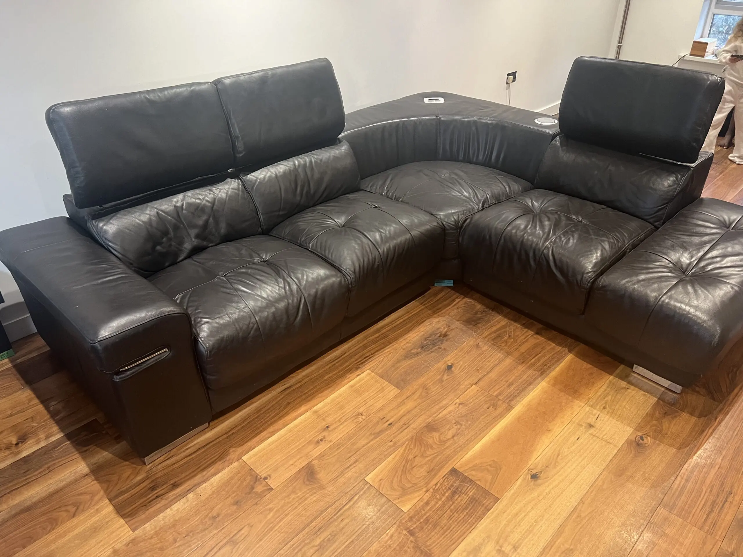 DFS Chocolate Brown Corner Sofa