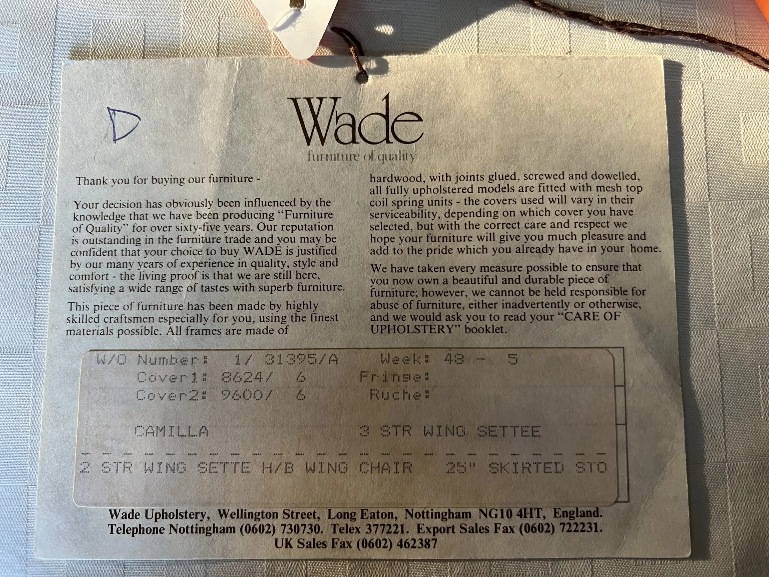 Quality sofa set with footstool.