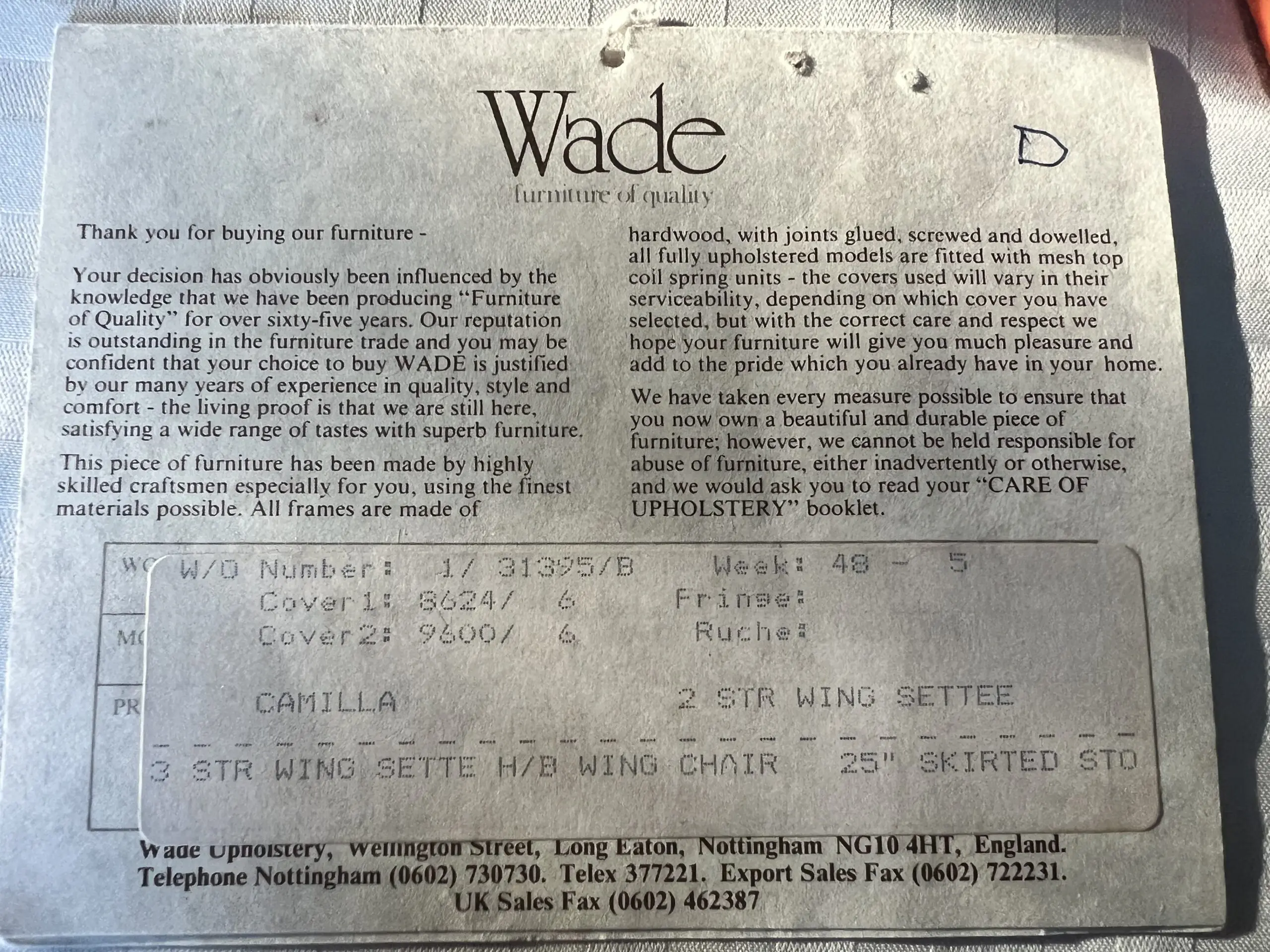 Quality sofa set with footstool.