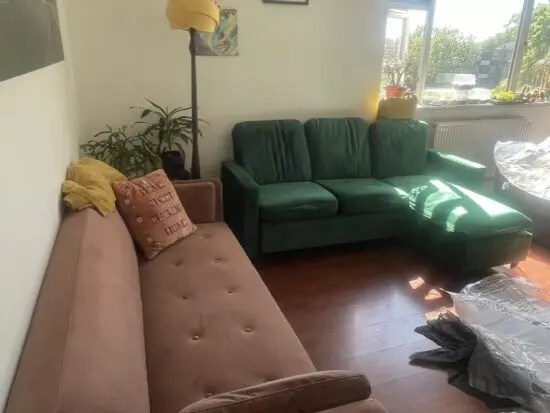 Wayfair Green 3 Seater - New Convertible L-Shape Sofa