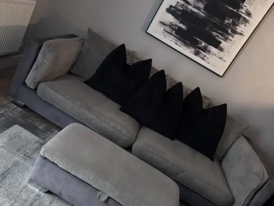 DFS Vivien 4 seater sofa and footstool