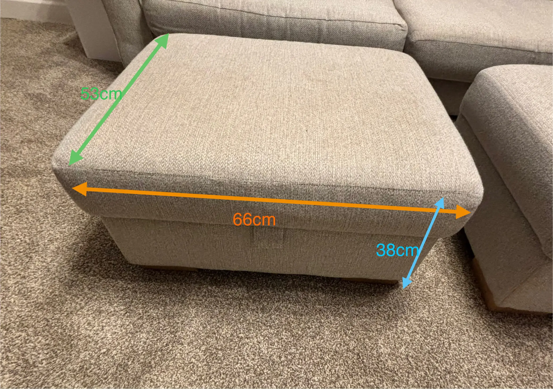 DFS Paignton large sofa, swivel chair & footstools