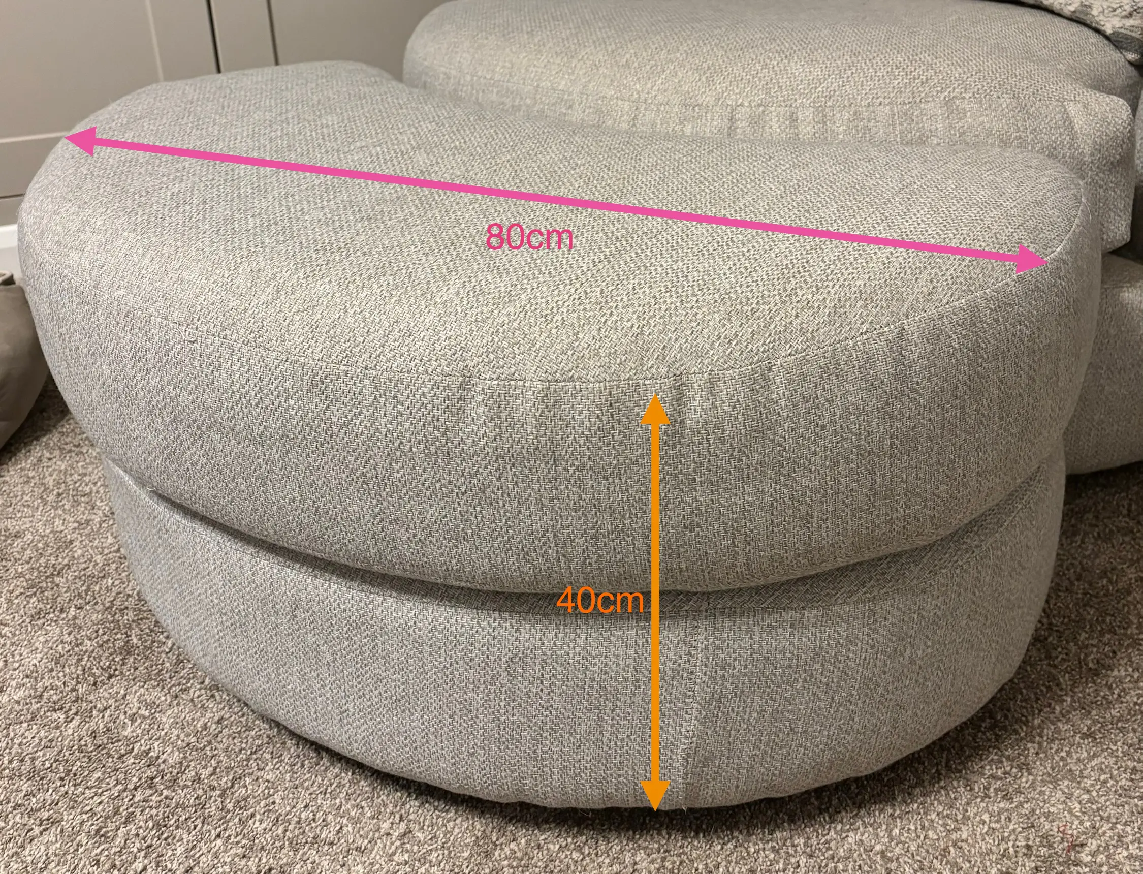 DFS Paignton large sofa, swivel chair & footstools