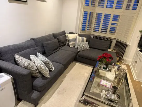 Dwell Lugano Corner Sofa - Charcoal