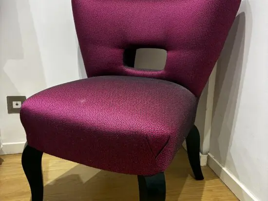 Textured pink chair