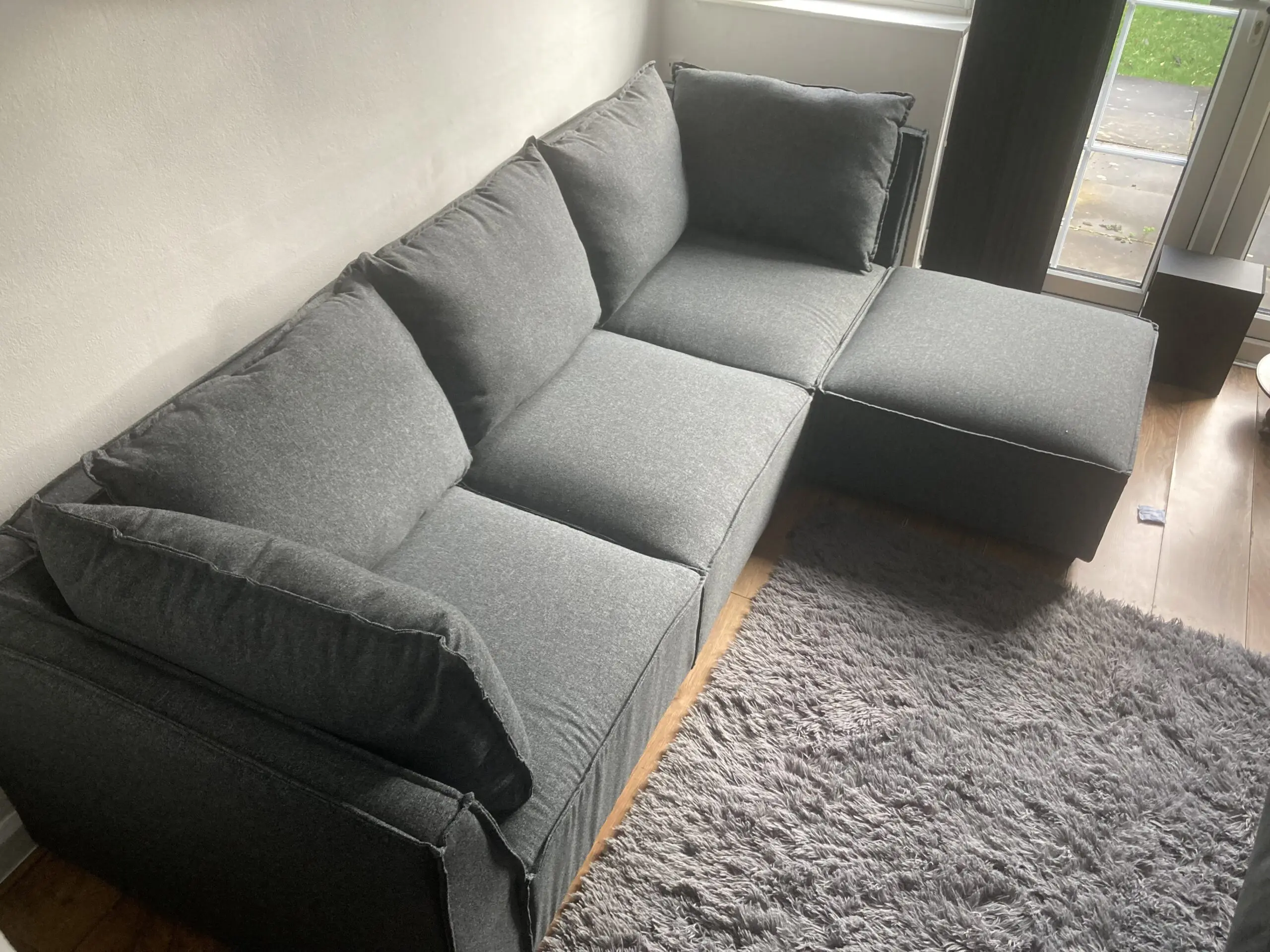 Thorvald Design Elaine Four Seater Sectional - Dark Grey