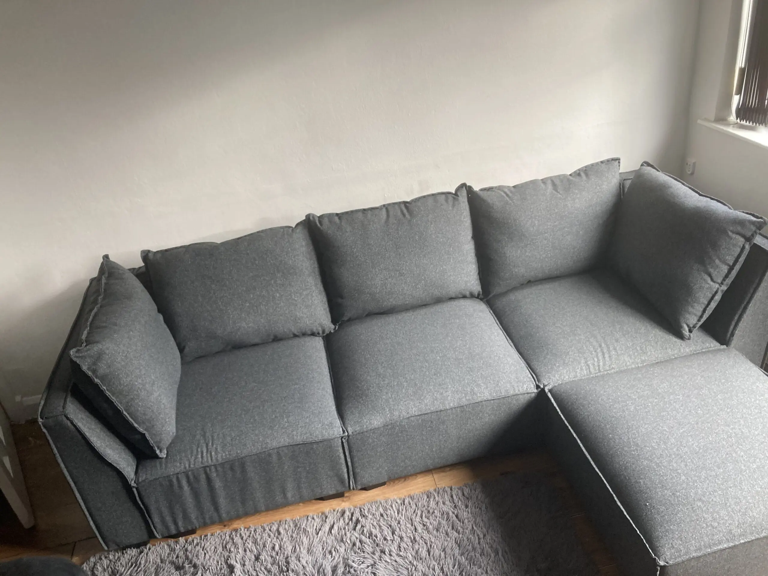 Thorvald Design Elaine Four Seater Sectional - Dark Grey