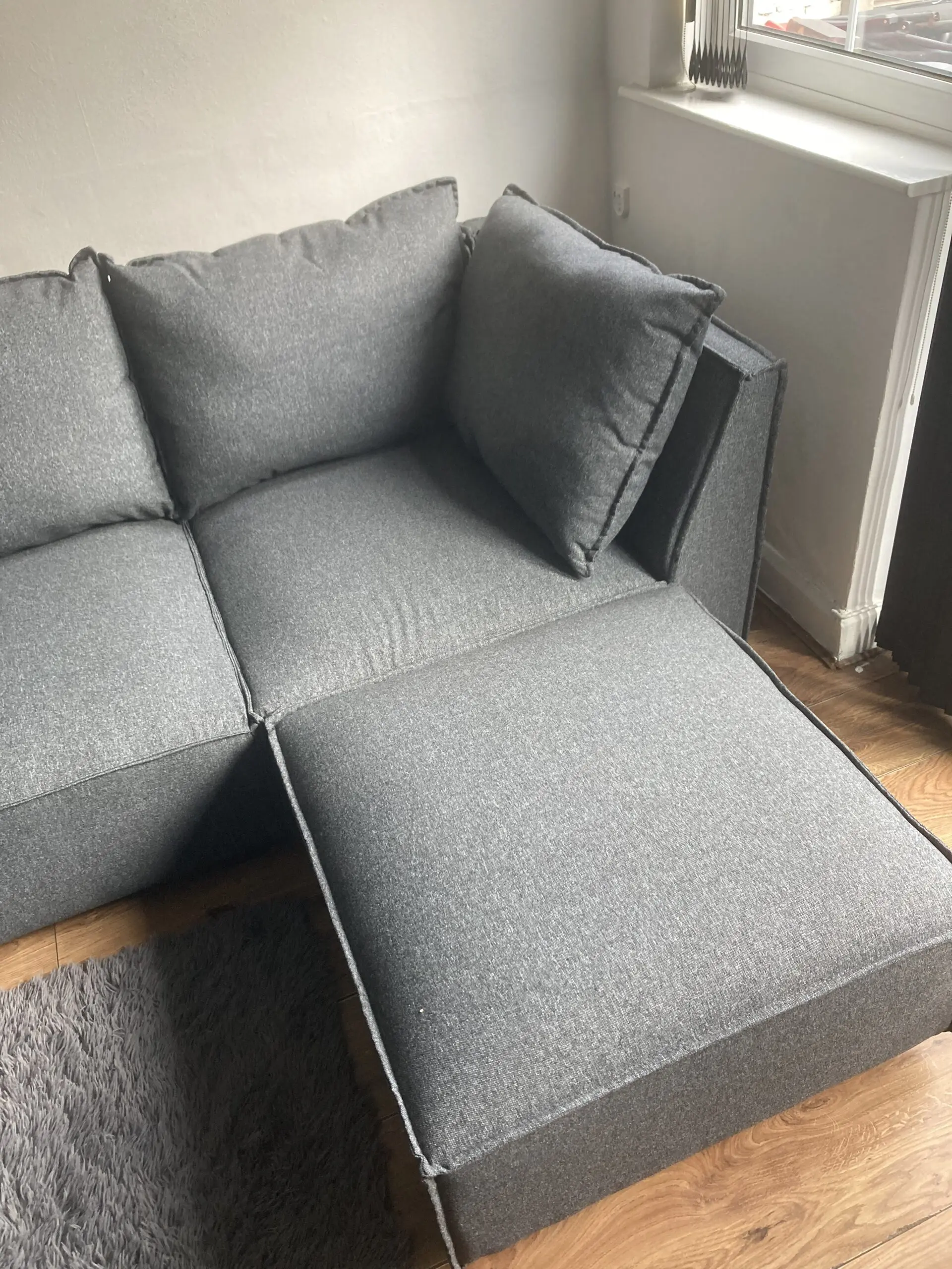 Thorvald Design Elaine Four Seater Sectional - Dark Grey