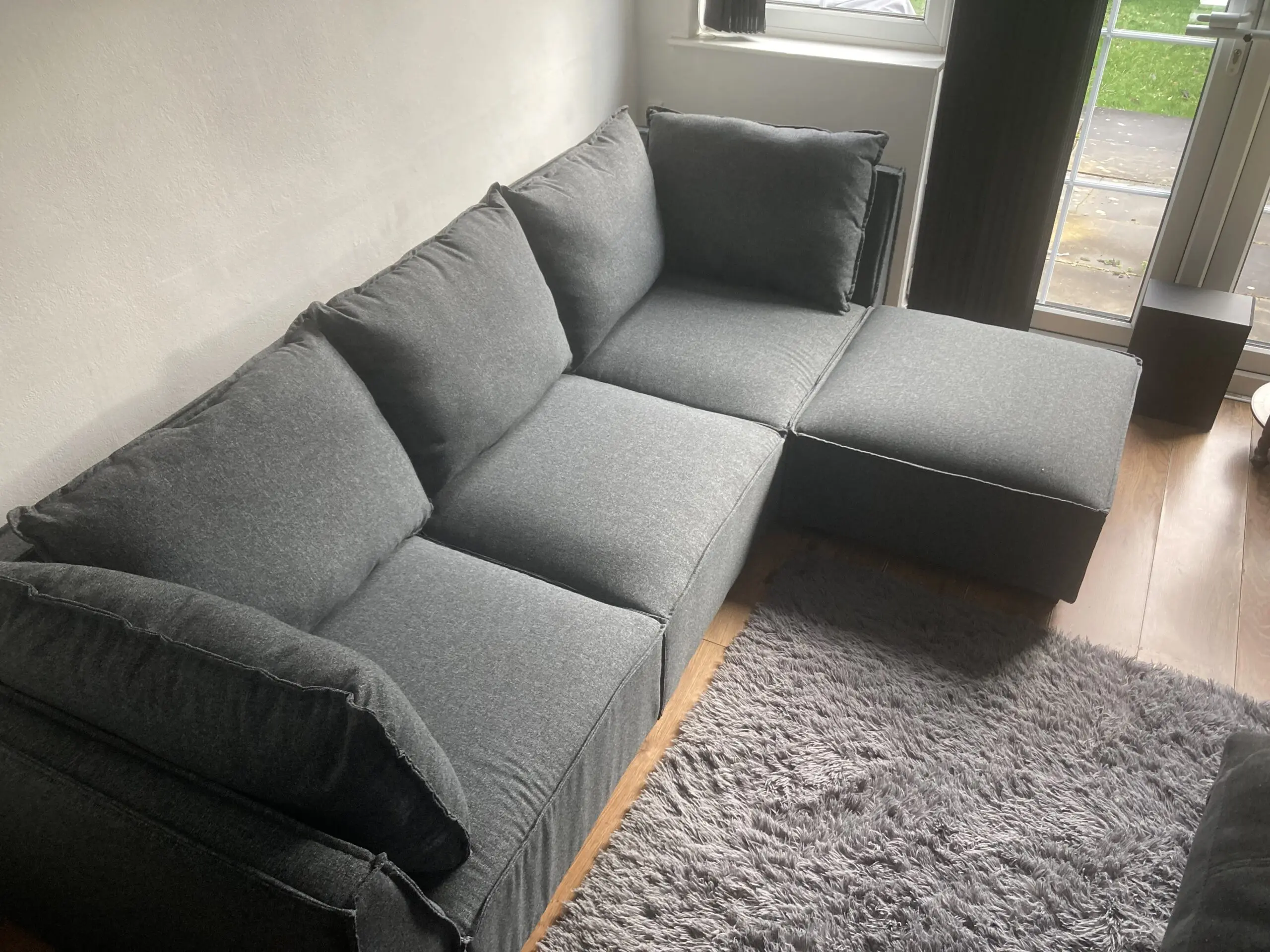 Thorvald Design Elaine Four Seater Sectional - Dark Grey