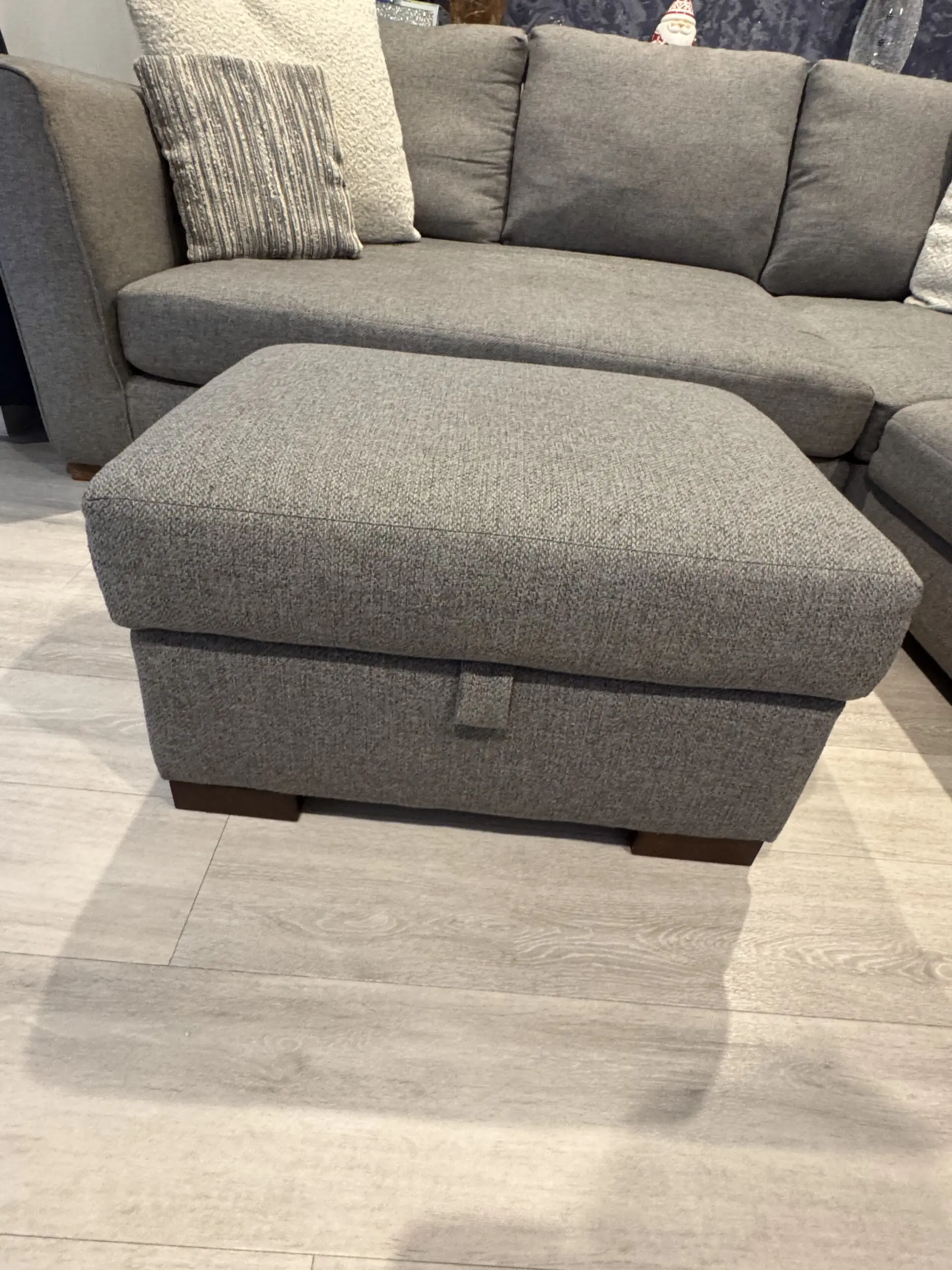 DFS Grey Fabric Corner Sofa