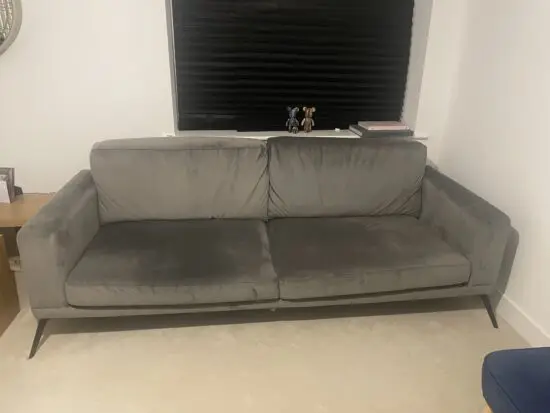 AMC grey 3 seater sofa