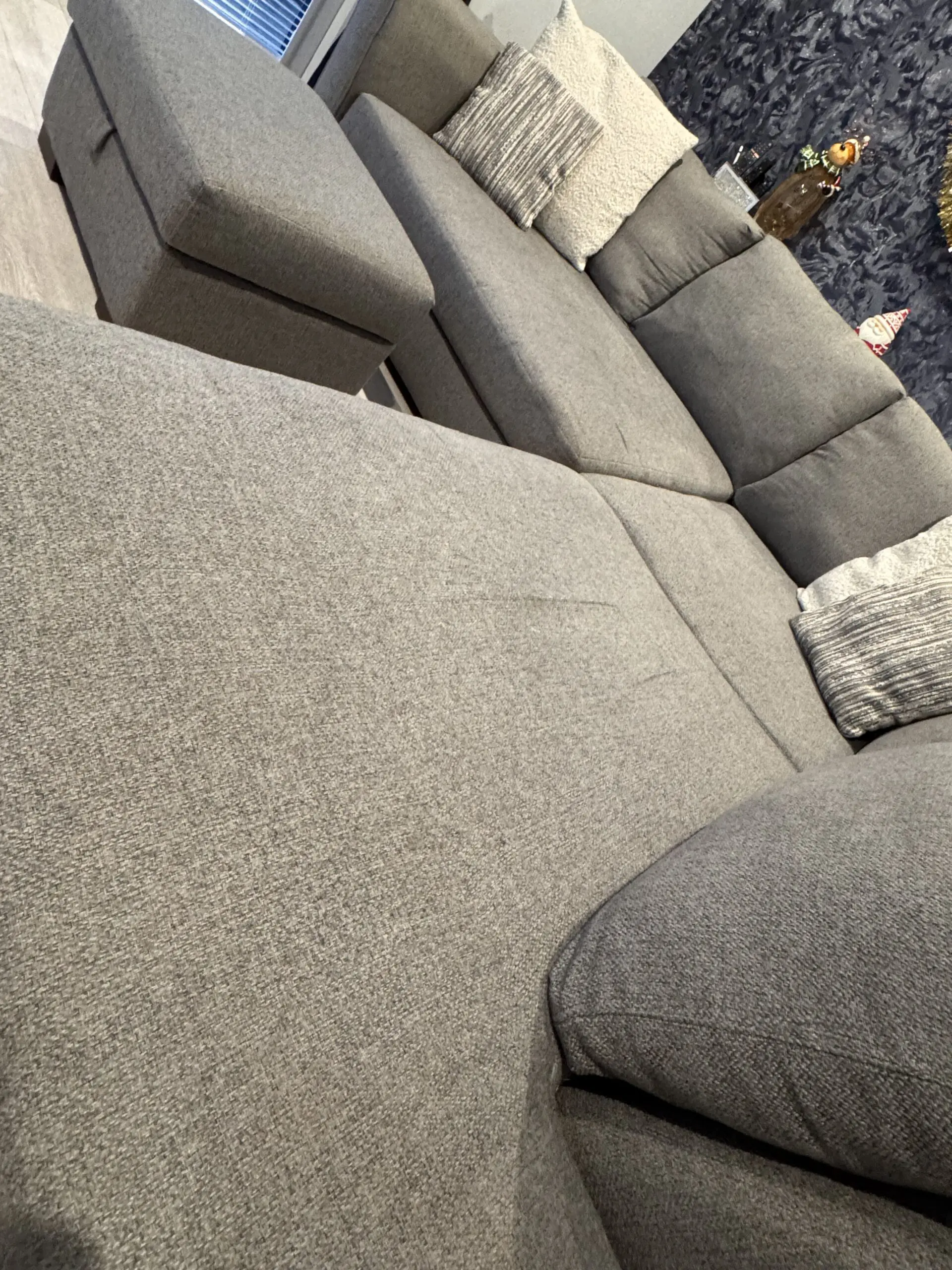 DFS Grey Fabric Corner Sofa