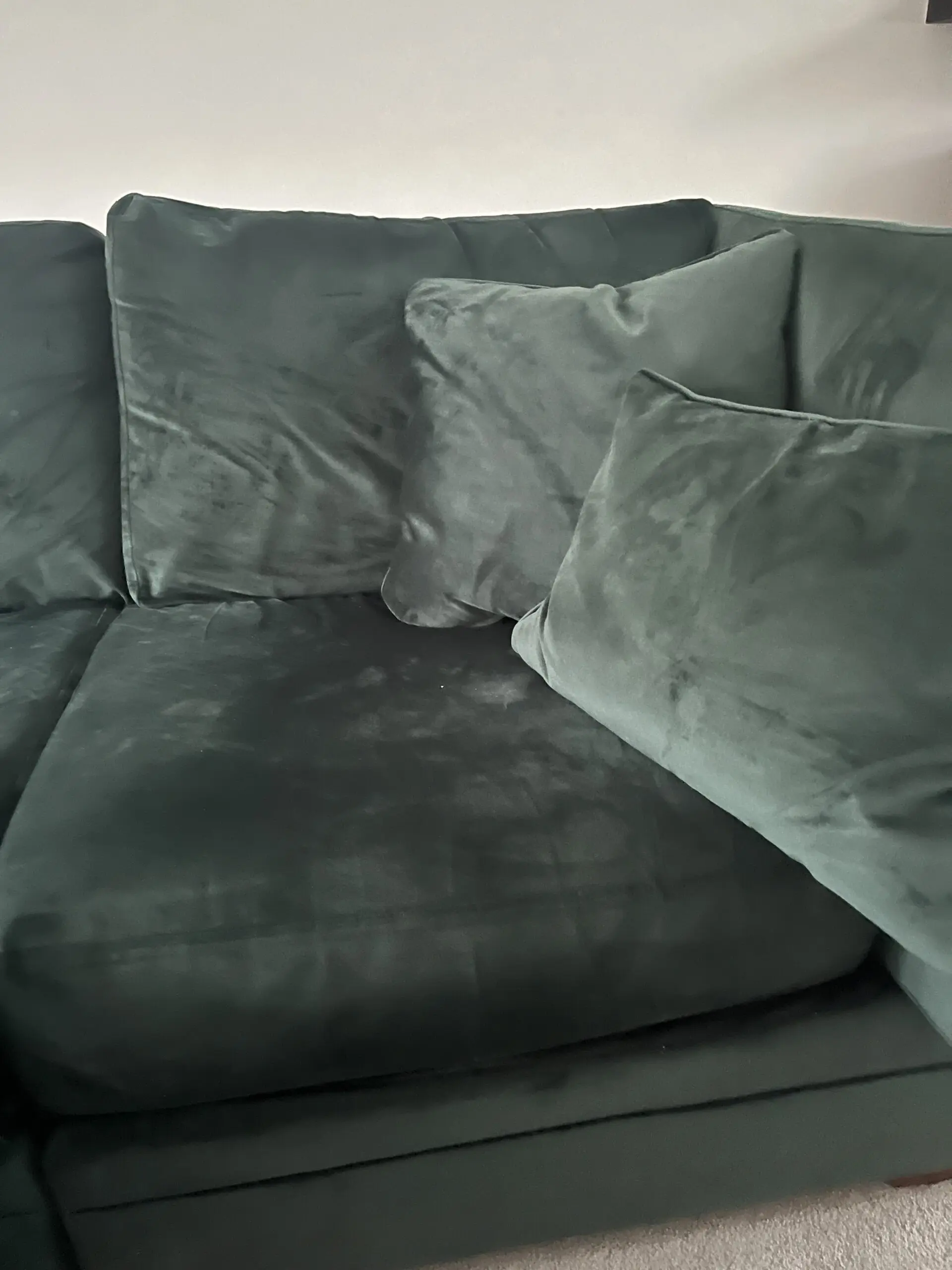 DFS Longbeach / long beach green modular sofa & footstool