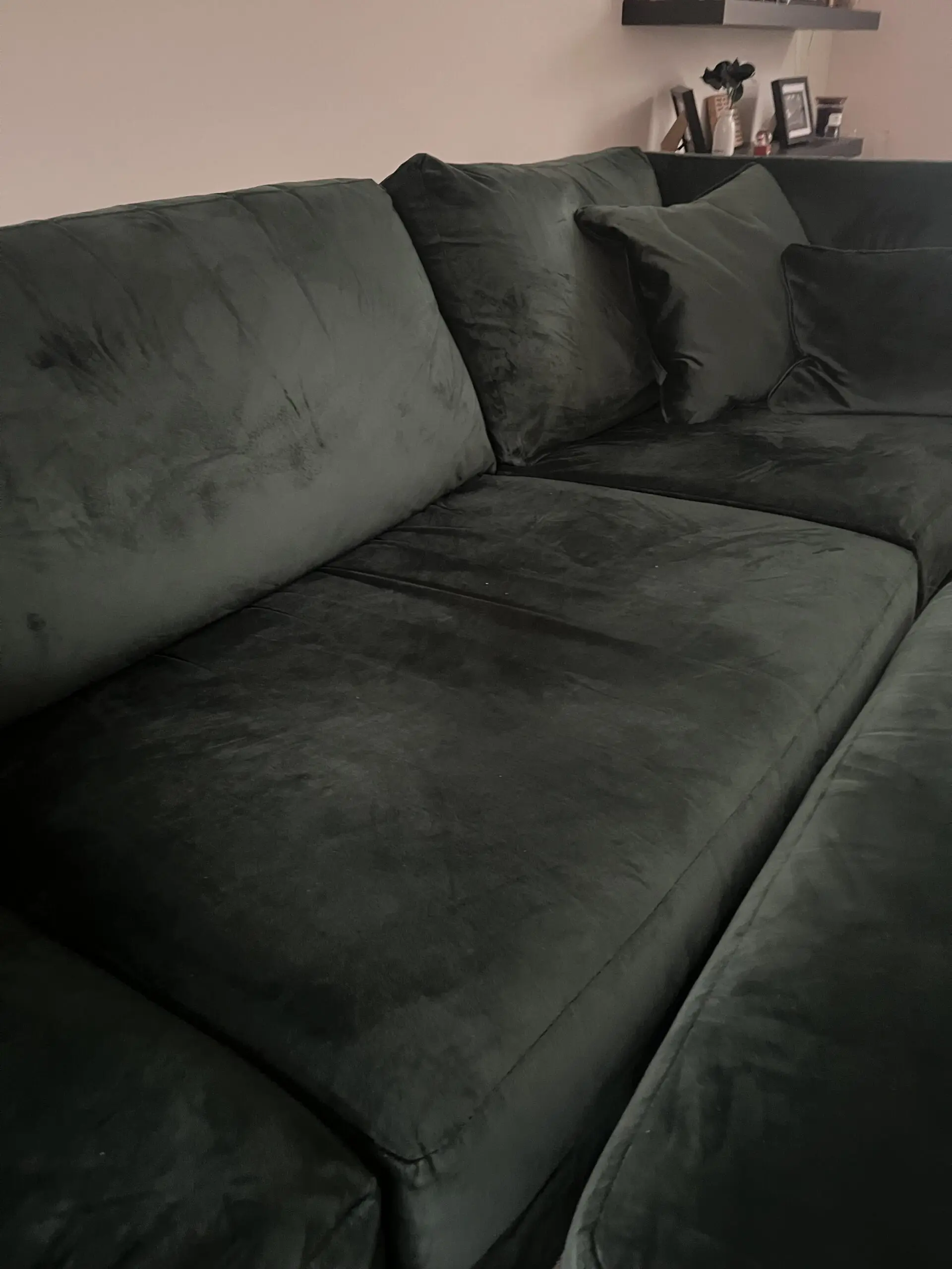 DFS Longbeach / long beach green modular sofa & footstool