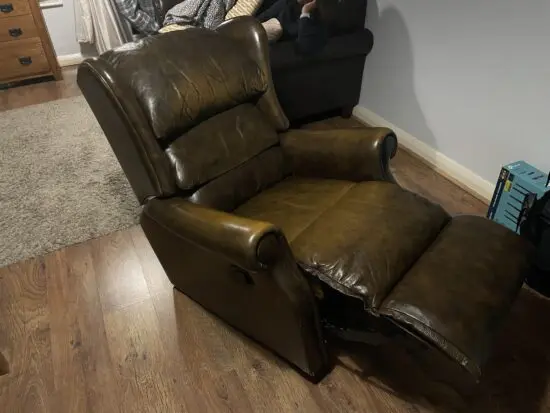 3 seater leather sofa and leather recliner