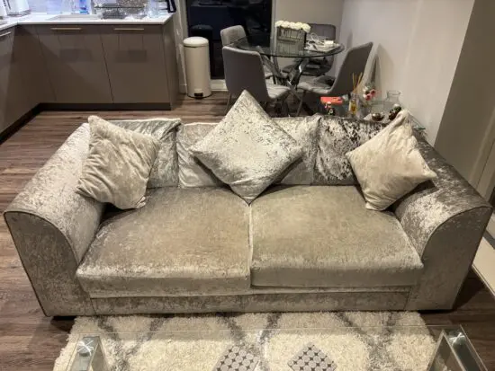 Wayfair Romelia 3 Seater Velvet Sofa
