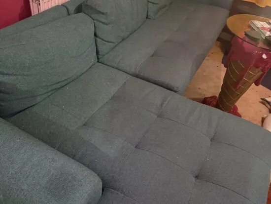 Made.com L-Shaped Corner Sofa – Teal/Blue Fabric