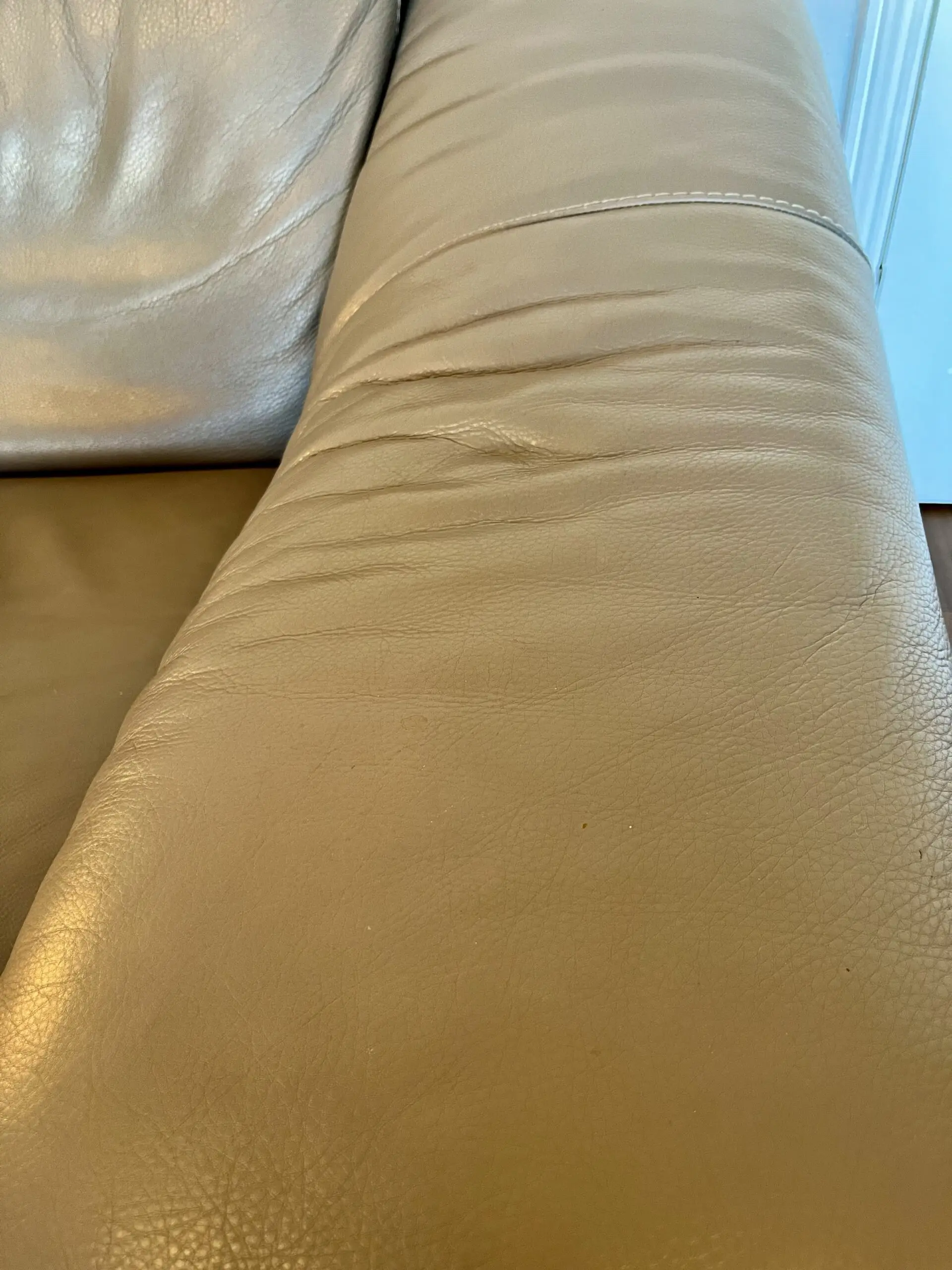 Natuzzi Genuine Leather Grey Electric Recliner Sofa