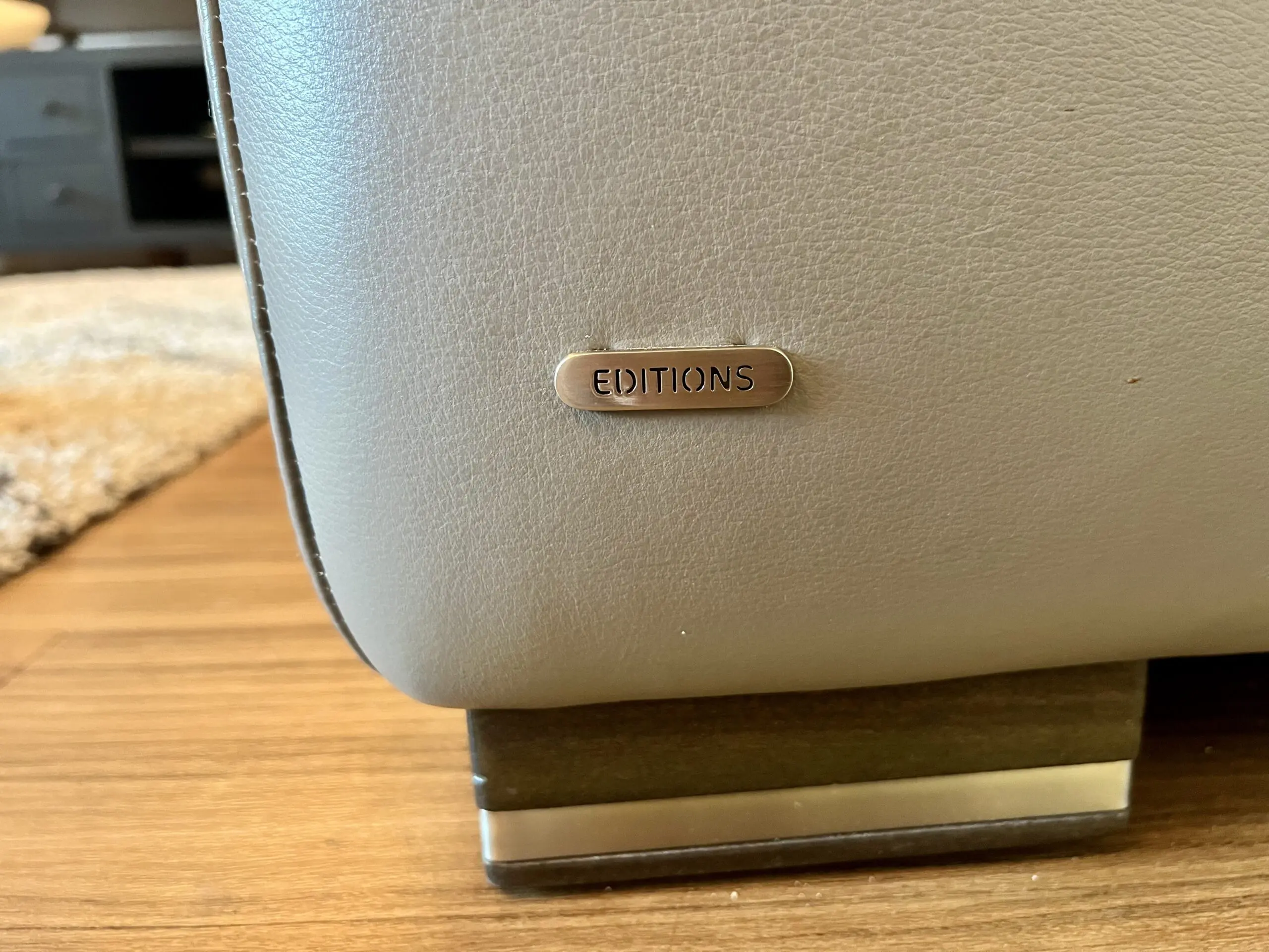 Natuzzi Genuine Leather Grey Electric Recliner Sofa