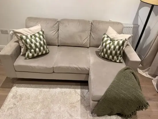 Furniture & Choice Beige Right Hand L-Shape Sofa