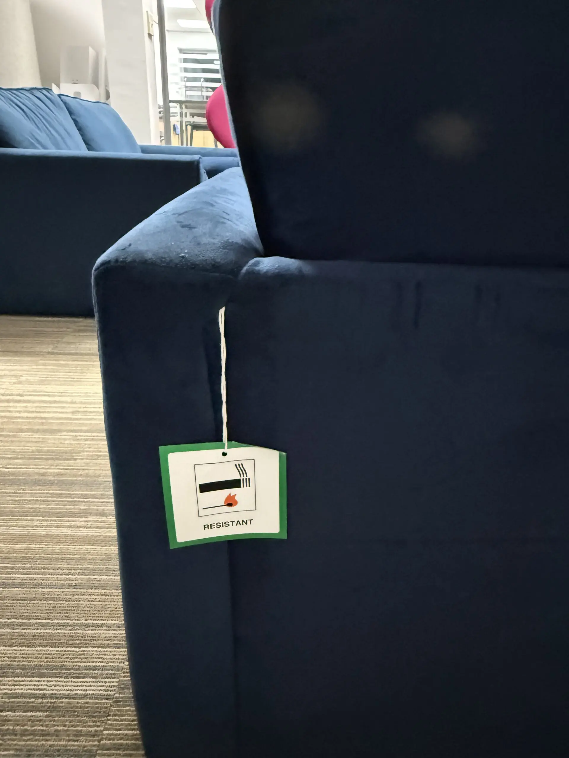 Kyle Sofa Collection 3 Seater, 2 Seater and Footstool - Navy. By HLF Group