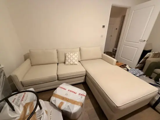 Willow & Hall cream corner sofa