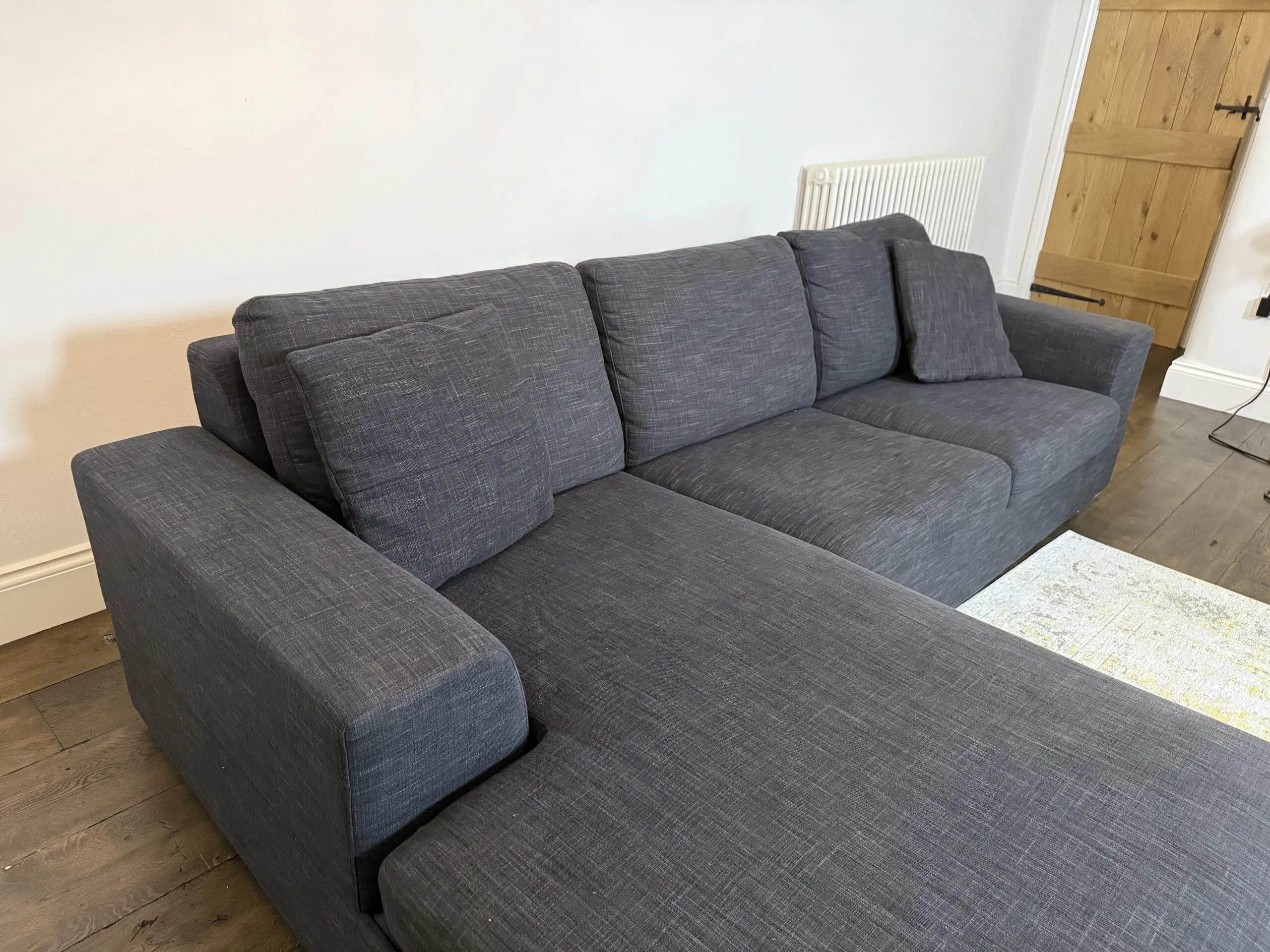Dwell Verona Right Hand Corner Sofa Bed (Double) with Storage, Charcoal