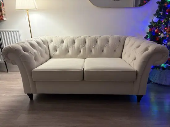 Next cream fabric Gosford sofa