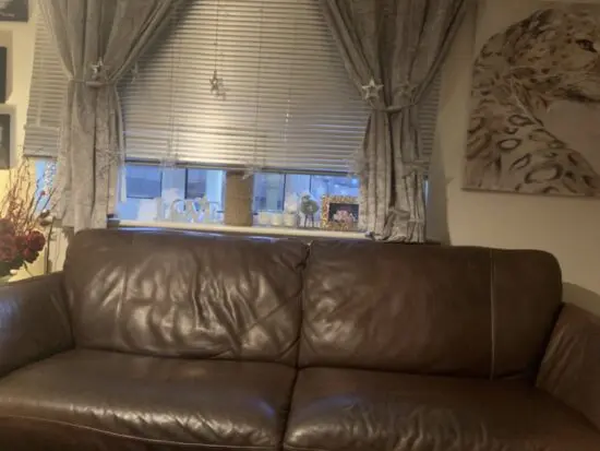 Gorgeous soft leather brown sofa