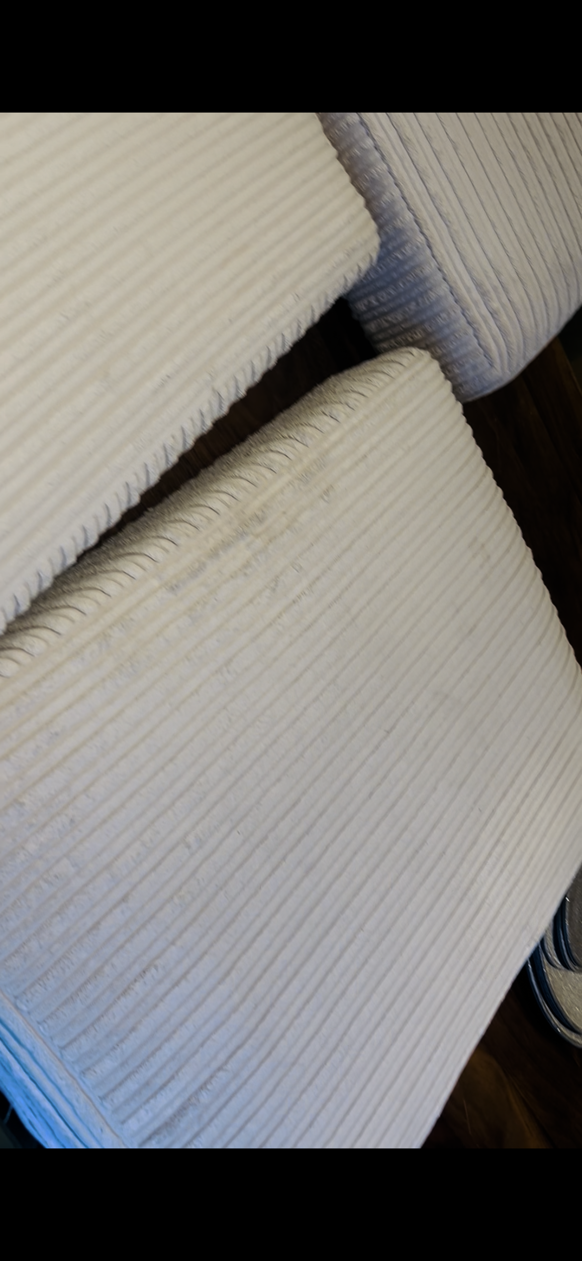 White 3 seater left hand corner sofa