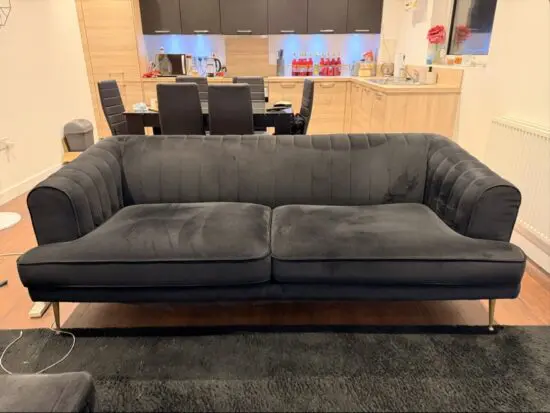 DFS Enchanted range black 4 seater sofa.