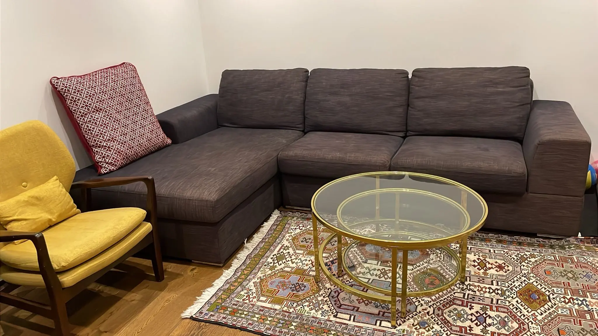 Dwell Verona corner sofa bed charcoal