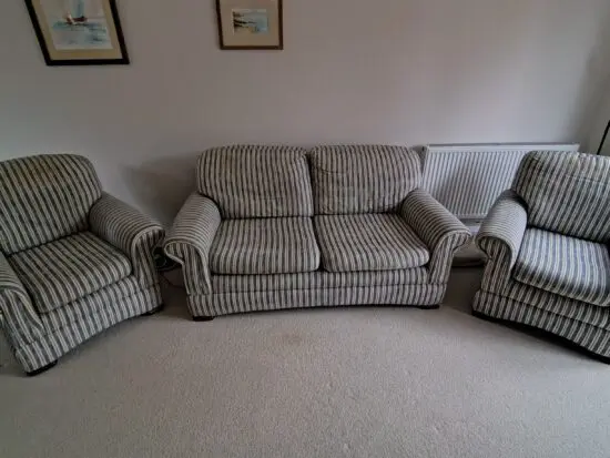 3 Piece Set, 1 sofa with 2 chairs
