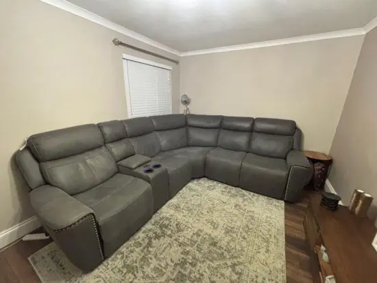 Large Corner Electric Recliner Sofa - Grey (COLLECTION ONLY)