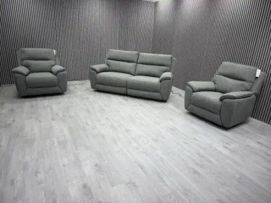 SCS Peyton 3+1+1 Seater Fabric Electric Recliner Sofa Set – RRP £2699.99