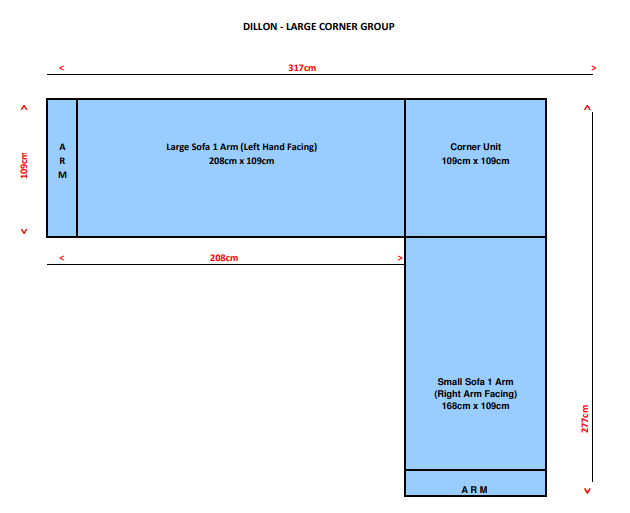 Dillon Corner Range Large Sofa