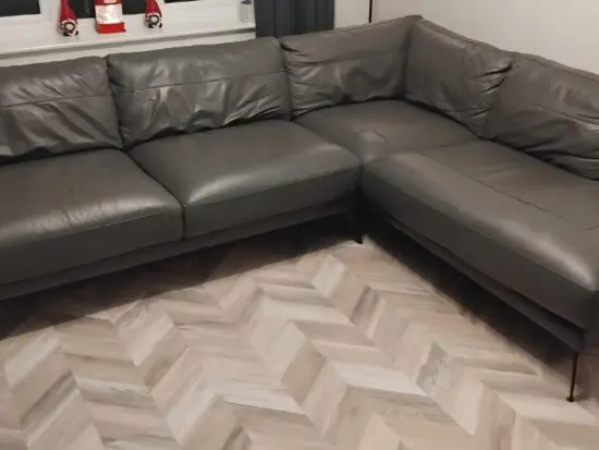 Nuela leather right hand facing arm open end sofa