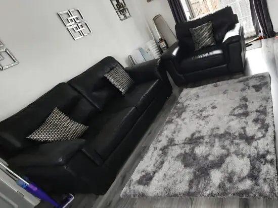 Real Leather Sofa & Chair Set