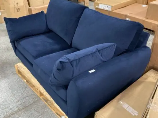 LA REDOUTE 2 SEATER SOFA IN ATLANTIC BLUE: