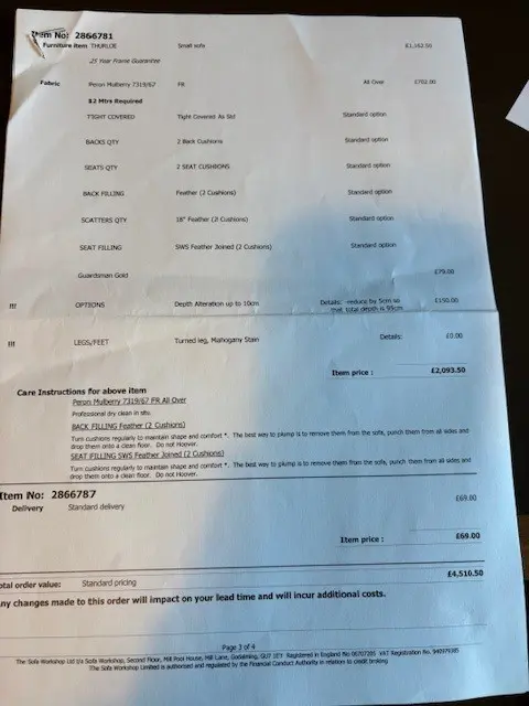 Beautiful 'country house' style THURLOE two seater sofa from Sofa Workshop covered in quality fabric