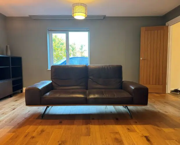 Koiner Hiero German Designer Leather Sofa and Ottoman Set