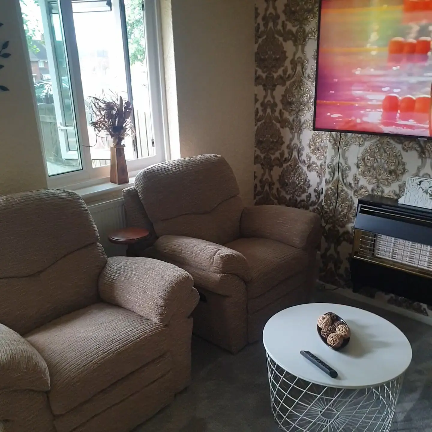 Fabric Recliner Sofa