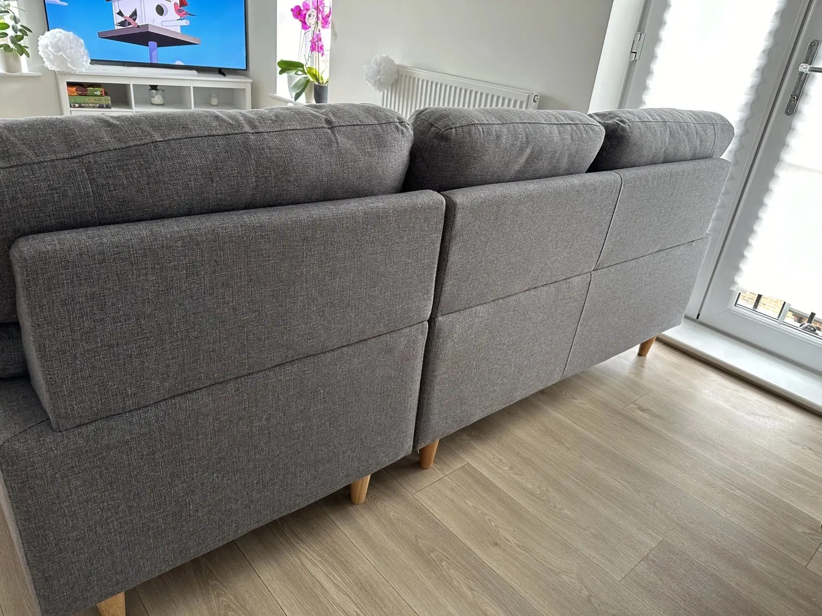 John Lewis Camden L-Shaped Corner Sofa in Grey