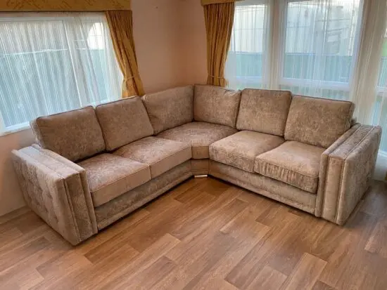 Bentley Full Back Corner Sofa Truffle Chenille Fabric