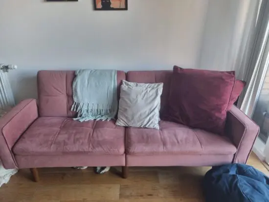 Dusty Pink Homescapes Murphy Sofabed