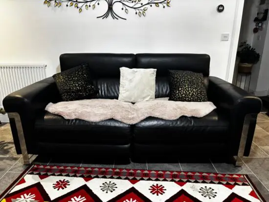 Black Leather Recliner Sofa Set